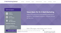 Desktop Screenshot of email-marketing-seminar.de